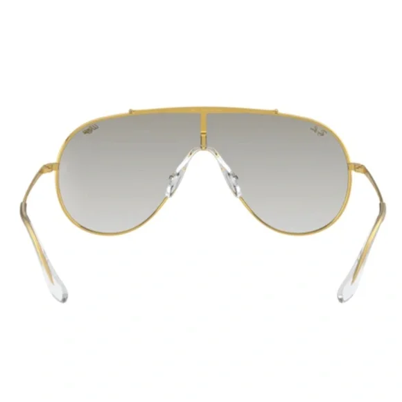 RAY-BAN WINGS RB3597 Aviator Shield Silver-Mirror/Gold (NEW) RARE $250 MSRP - Picture 3 of 6
